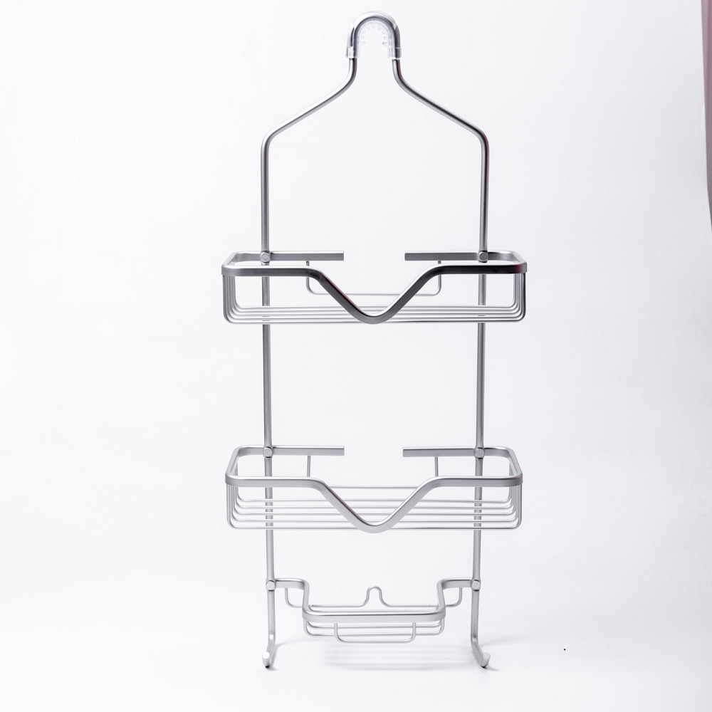 Yiwu Полиця для ванної на 3 яруси 25×12×65 (см) залізна Хром HP-46-2 Коломия - фото 1