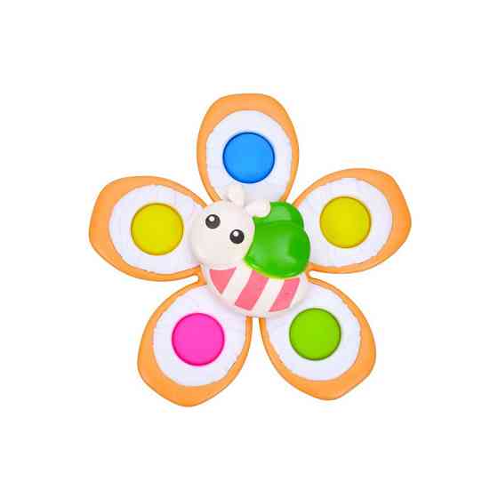 Дитяча брязкальце-спінер з м'якими кнопками "Бджола" GZ-05-4 Вінниця