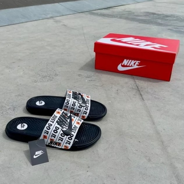 Чорні чоловічі Шльопанці Nike Сланці Білі капці Найк (розміри: 40,41,42,43,44) Дніпро - фото 5