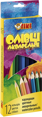 Олівці кольорові "TIKI" 12кол. 51613-TK АКВАРЕЛЬНІ, шт Київ - фото 1