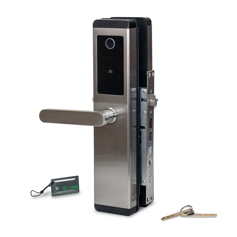 Замок біометричний автономний Trinix TRL-5304BTF Silver з Bluetooth, зчитувачем відбитків пальців і карт Mifare (65-00062) Киев - изображение 2