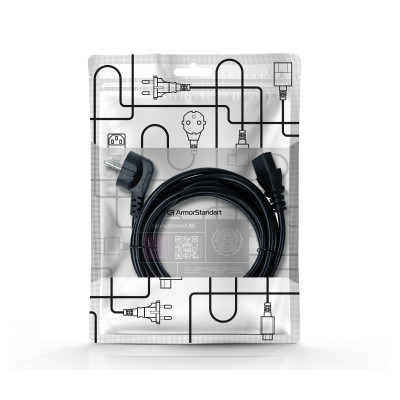 Кабель живлення C13 3.0m 0.75mm2 black Armorstandart (ARM74269) Вінниця - фото 3