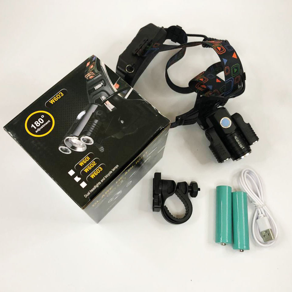 Світлодіодний ліхтар з кріпленням на голову W602-T6-2XPE Bike, Ліхтарик діодний налобний IH-48 Львів - фото 10