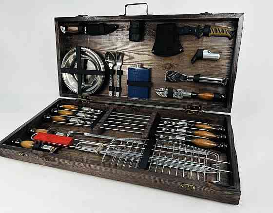 Подарок для мужчины Набор подарков шампуров ручной работы ШАШЛЫЧНИК HAPPY DAYS Тернополь