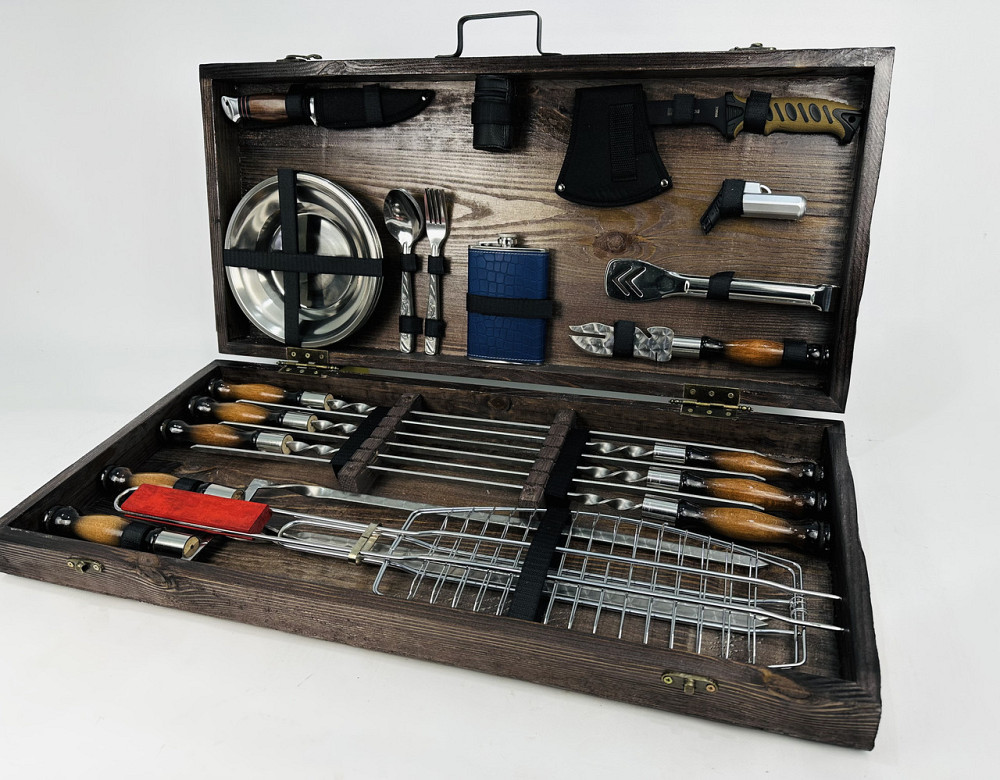 Подарок для мужчины Набор подарков шампуров ручной работы ШАШЛЫЧНИК HAPPY DAYS Тернополь - изображение 3