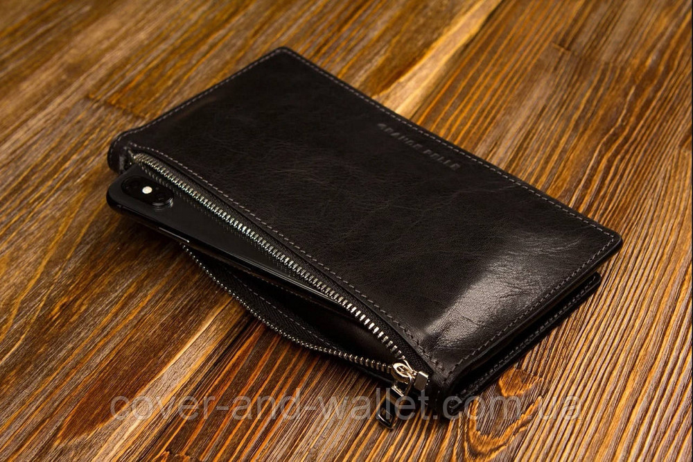 Модний шкіряний гаманець купюрник ручної роботи з італійської шкіри Grande Pelle Uccello 520610 Київ - фото 10