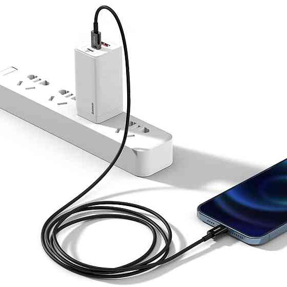 Кабель Type-C - Lightning Baseus Superior Series PD 20W 2m колір чорний CATLYS-C01 Одеса