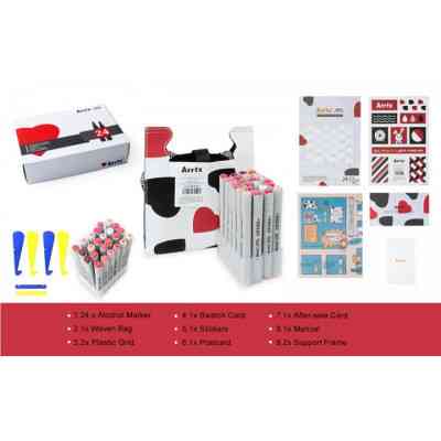 Художественный маркер Arrtx Спиртовые Oros ASM-03RD 24 цвета, красные оттенки (LC302536) Винница