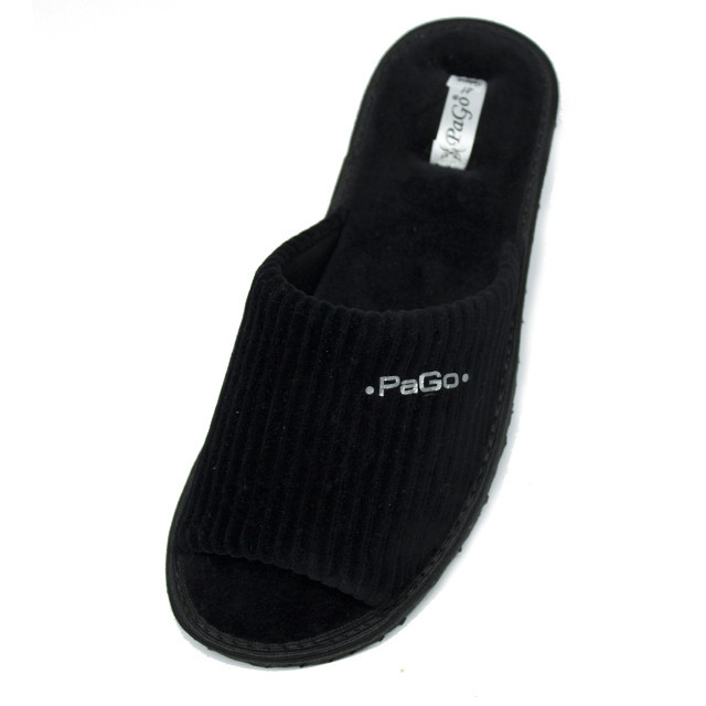 Тапочки мужские черные вельвет открытый носок Одесса - изображение 13