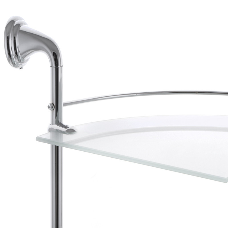 Стеклянная двухъярусная угловая полка для ванной Zerix LR1507-2 (LL1408) Харьков - изображение 2