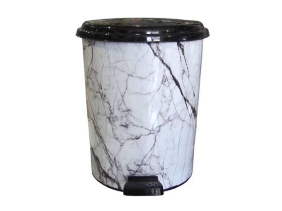 Відро з педаллю 6л Білий мармур "ELIF" Харків