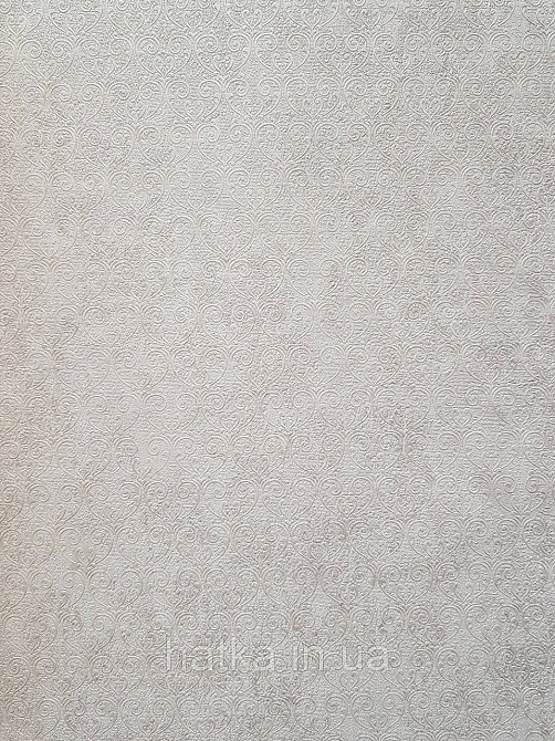 Шпалери метрові вінілові на флізеліні Sintra Classic класика однотонні дрібні завитки структурні бежево-сірі 600337 Київ - фото 4