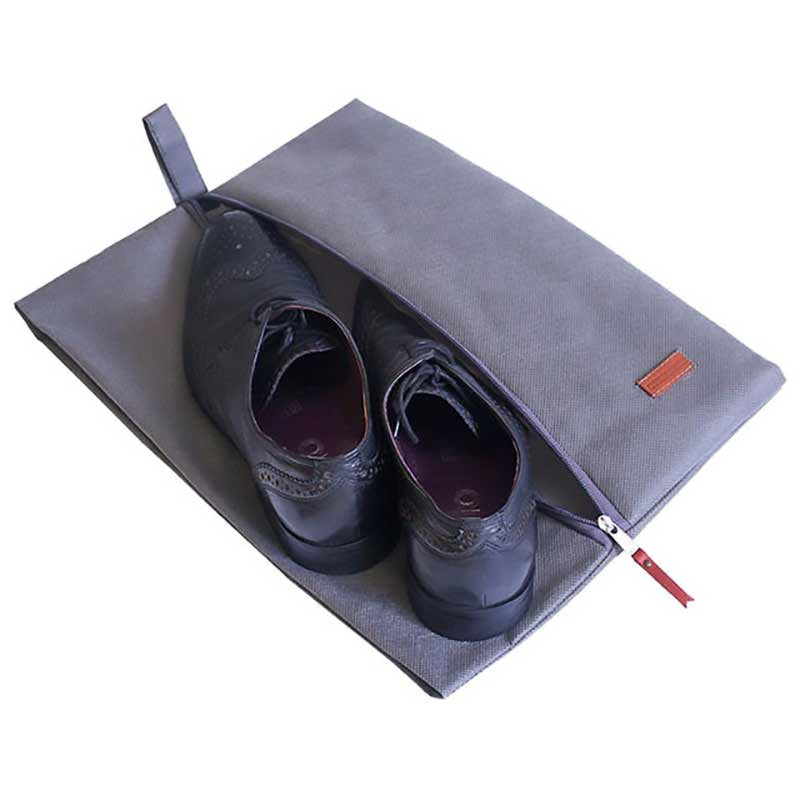 Объемная сумка-пыльник для обуви на молнии HO-02-Grey (Серый) Сумы - изображение 1