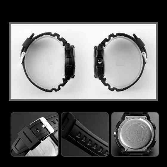 Чоловічий спортивний годинник Skmei 1454 Чорний з синім Київ