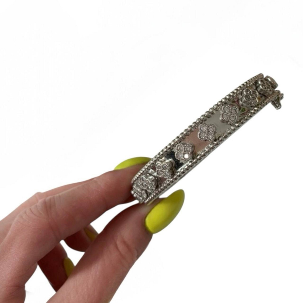 Браслет Van Cleef цирконы посеребрение / жесткий браслет Одесса - изображение 3