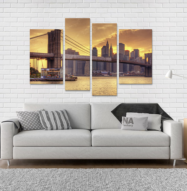 Модульная картина Город Закат Art-72_4 Киев - изображение 2