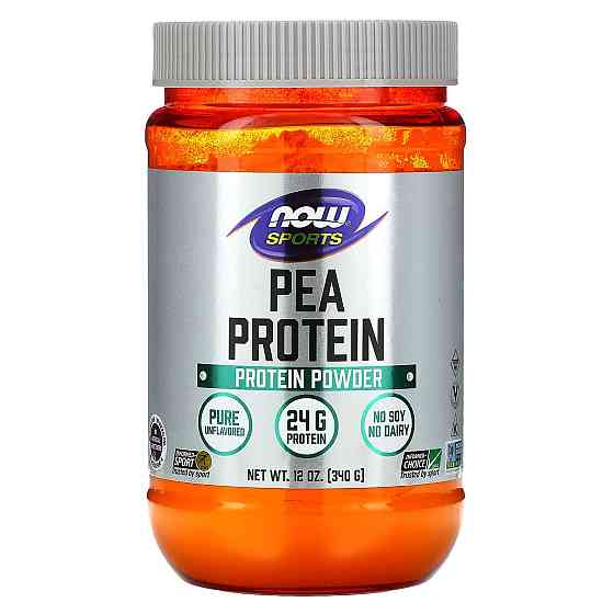 Гороховый протеин, Pea Protein, Now Foods, Sports, без вкуса, 340 г Луцк