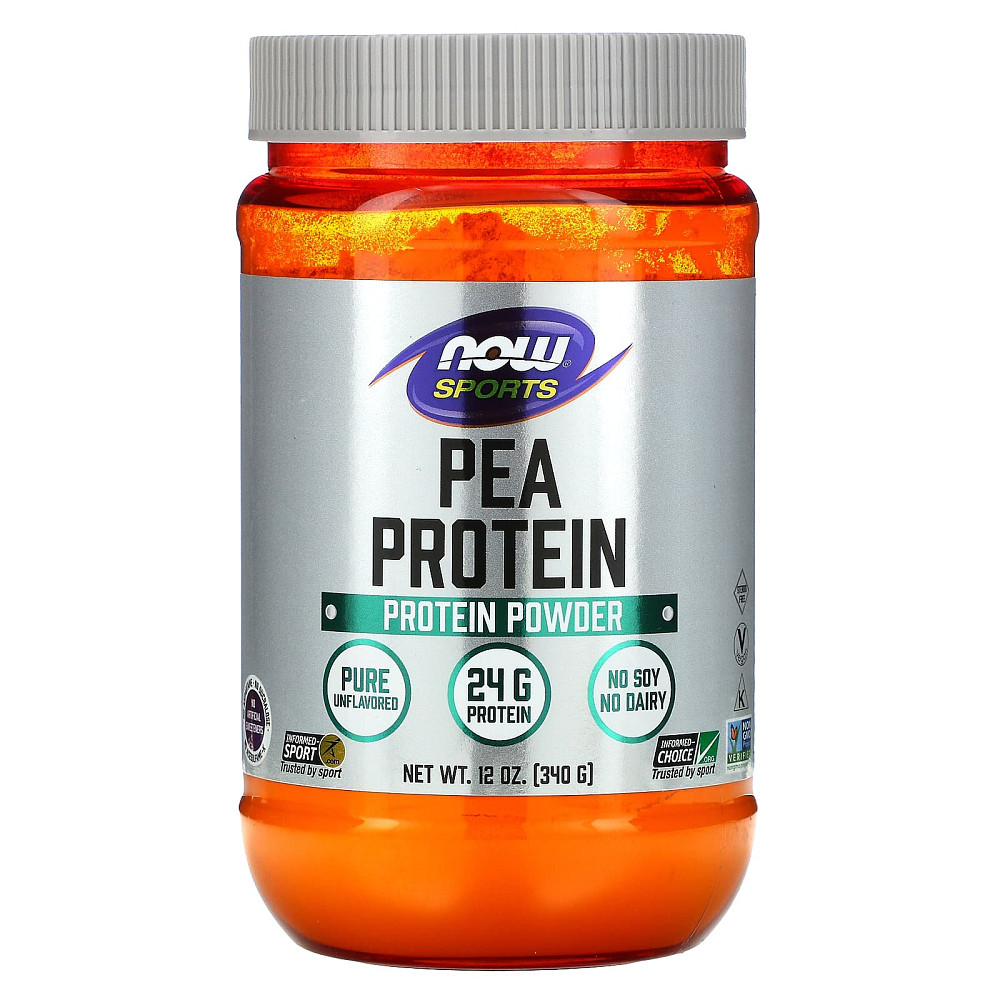 Гороховый протеин, Pea Protein, Now Foods, Sports, без вкуса, 340 г Луцк - изображение 1