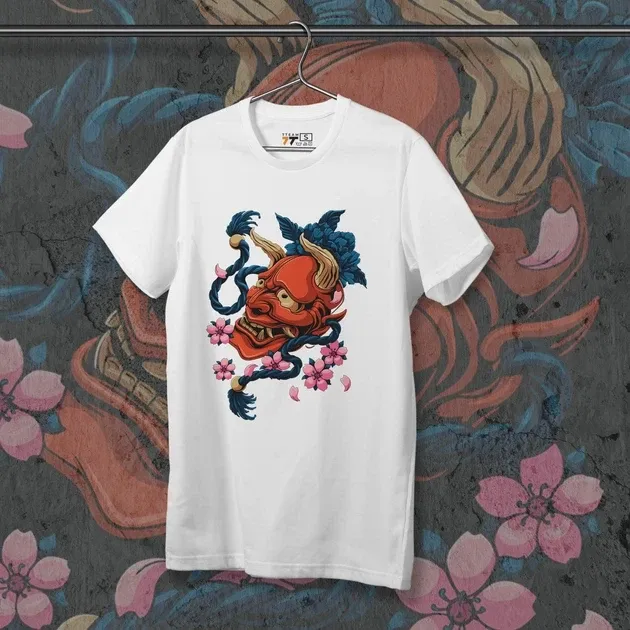 Футболка для подростка мальчика с принтом Демонічна Маска White Edition Размер 160 Anime10086 Днепр - изображение 1