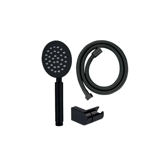 Набор для душа Mixxus Shower SET-01.SUS Black из нержавеющей стали (лейка, шланг, кронштейн) Харьков