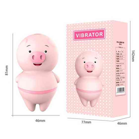 Вібратор "язик" для клітора та сосків Свинка USB - Рожевий - Вібратори Вінниця