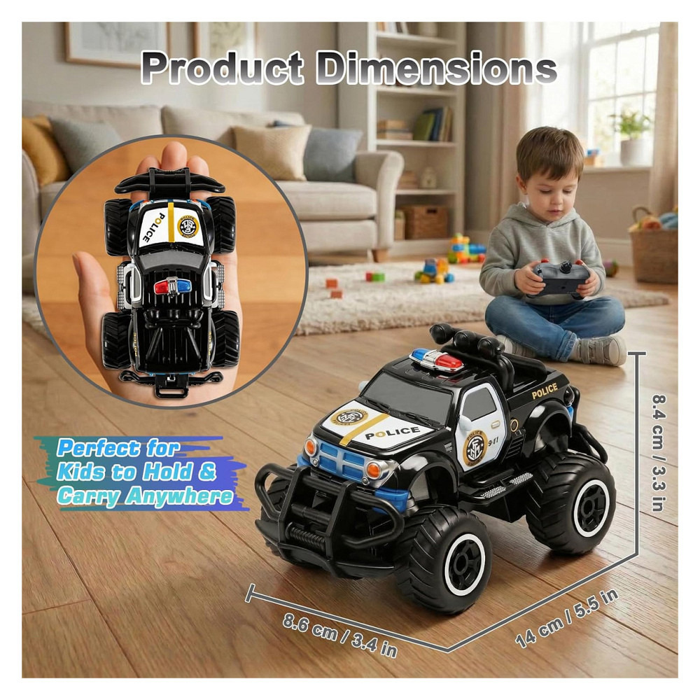 Радиоуправляемая машинка RC авто Pup Go Police черный с подсветкой ABS 27 MHz дальность 8-10 м 1:43 от 3 лет Киев - изображение 4
