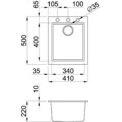 Мийка кухонна Elleci Q 100 on top nero 40 Вінниця