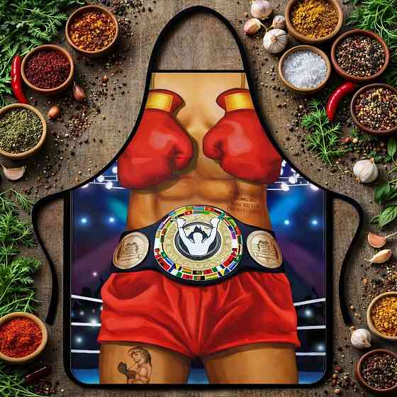 Фартук мужской с приколом Боксер 73 на 57 см разноцветный Киев