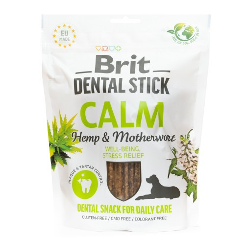 Ласощі Brit Dental Stick Calm для дорослих собак з коноплею та пустирником заспокійливі 7 шт 251 г Київ - фото 5