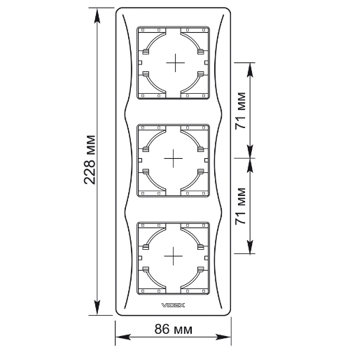 BINERA срібний шовк Рамка вертикальна 3-а Videx Житомир - изображение 3