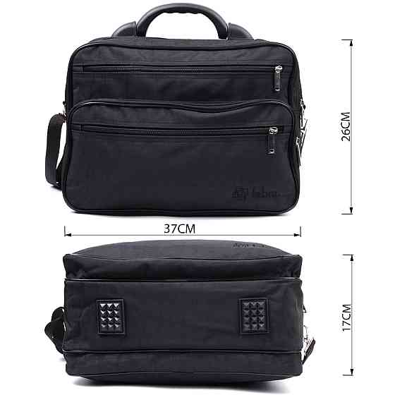 Мужская сумка с надежной пластиковой ручкой из полиэстера FABRA 22587 Черный Киев