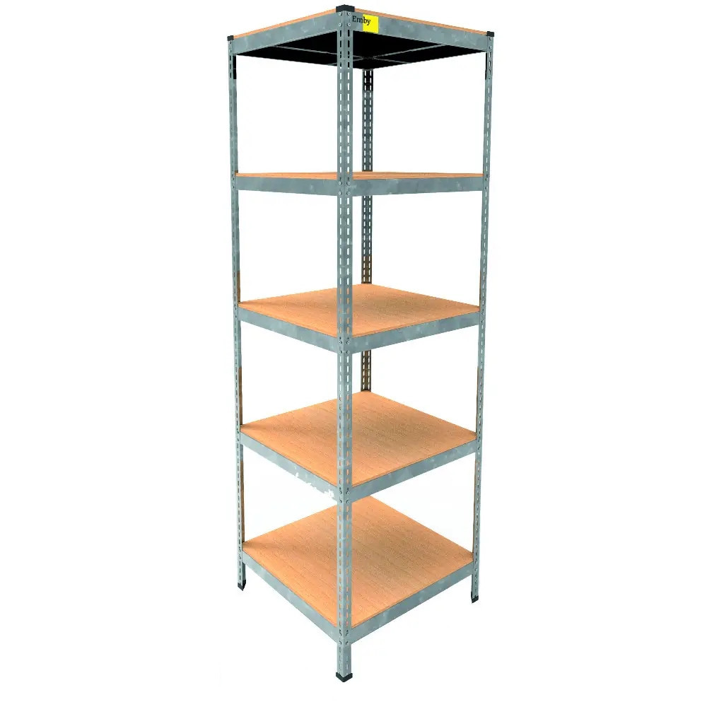 Металлический стеллаж Emby Light Series (размер 2100х600x600мм) 5 полок ДСП до 100кг Оцинкованный Винница - изображение 1