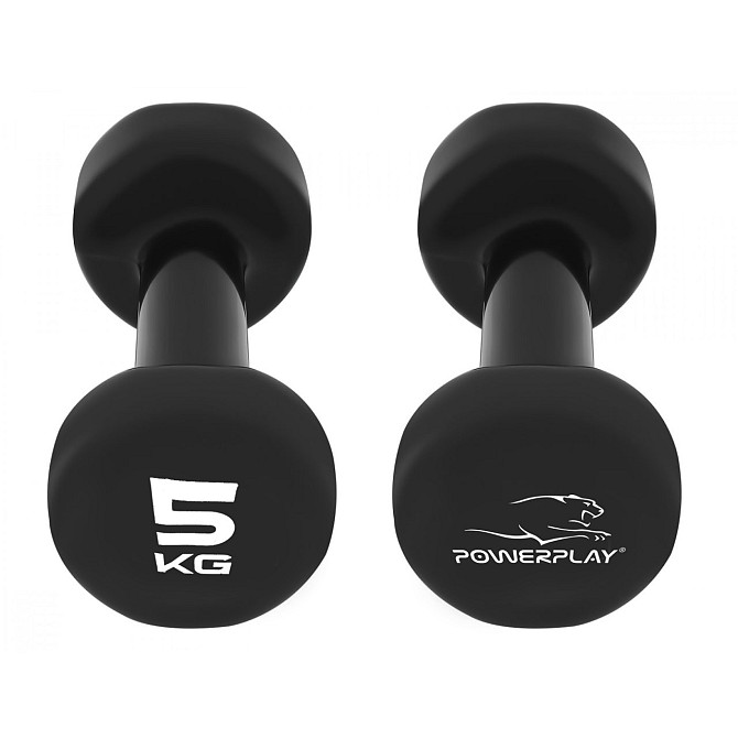 Гантелі вінілові PowerPlay 4125 Achilles 2*5 кг. Чорні (пара - 2шт.) Каменское - изображение 8