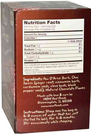 По д'арко (кора Мурашиного дерева) Now Foods Pau D'Arco 48 г 24 чайных пакетика Київ