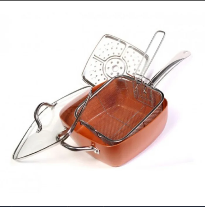 Сковорода-фритюрница UNIQUE UN-5251 24см 4 предмета 6859 Одесса - изображение 4