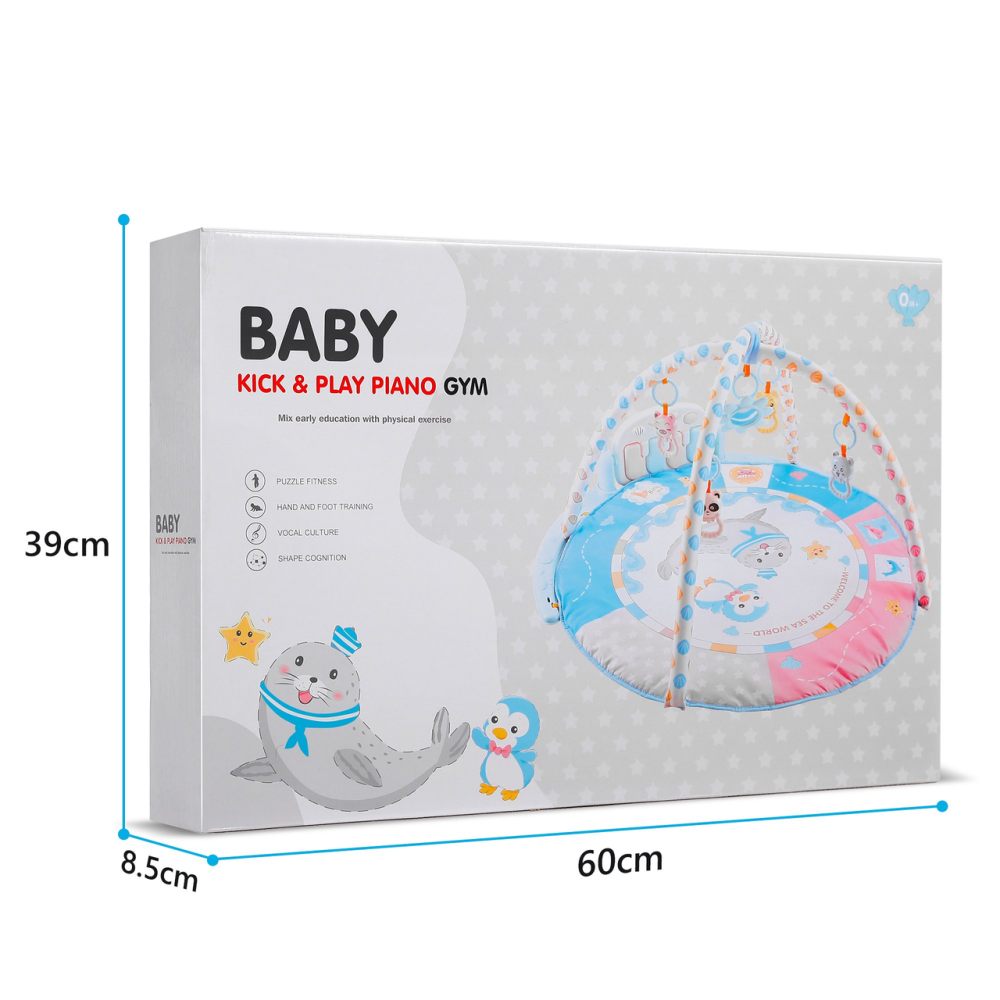 Дитячий ігровий килимок з музичним піаніно, підвісними іграшками, розвивальний килимок для дітей, різнокольоровий Кам'янець-Подільський - фото 4