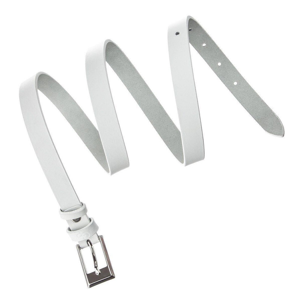 Ремінь тонкий жіночий GRANDE PELLE 11252 Білий Київ - фото 3