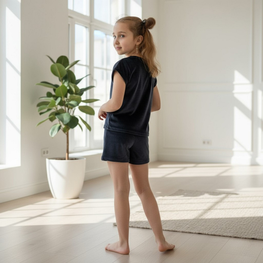 Дитяча піжама з плюш-велюру Графіт 134-140 Харків - фото 4