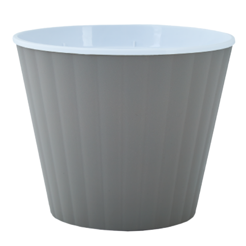 Вазон Ібіс з подвійним дном 13*11,2см какао/білий Алеана Житомир - изображение 1