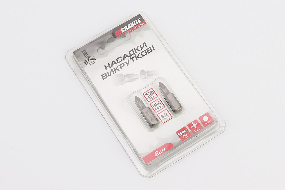 Біта PZ1 25мм 1/4" S2 2шт 10-91-250 Київ - фото 2