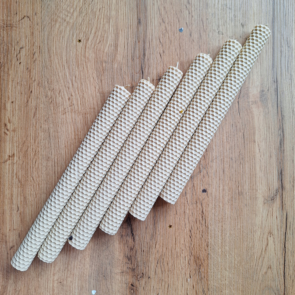 Свічки столові ручної роботи у подарунковій коробочці, 6 шт по 26 см. Колір - Айворі. Одеса - фото 5