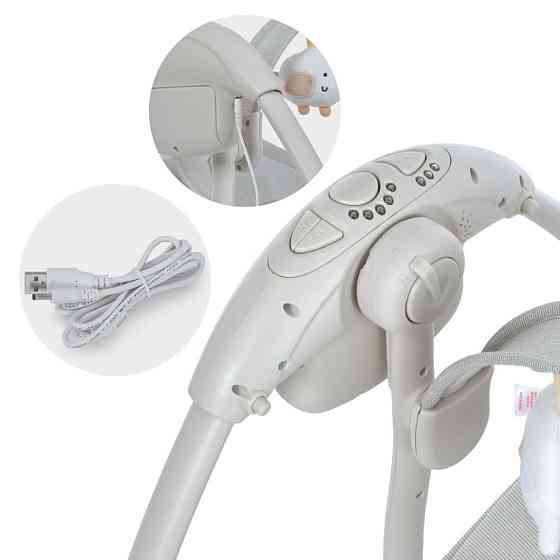 Убаюкивающий центр-шезлонг  6511, 5-ти точечные ремни безопасности Винница