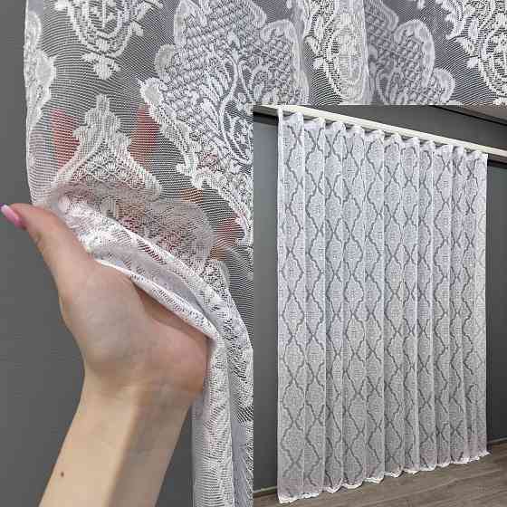 Тюль жакардова колір білий 1226т Київ