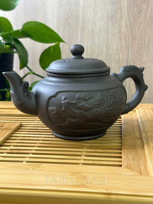 Чайник заварювальний ісинська глина 700 мл "Чжуняо-Фенікс" темний Т2563-1 Київ - фото 1