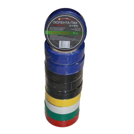 Ізоляційна стрічка ПВХ  Soft Flex 10 м, асорті Дніпро