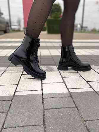 Черевики жіночі GREMMY чорні шкіра лакована висота 13 см (4230) Коломыя