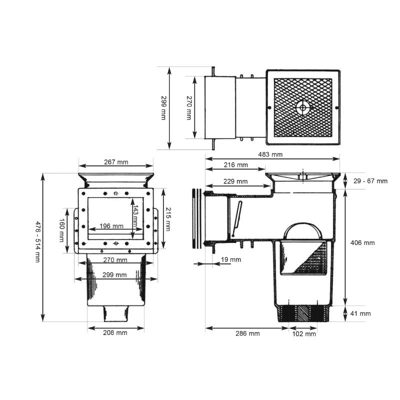 Скиммер для бассейна Hayward SP1084 AutoSkim Standart под лайнер Киев - изображение 2