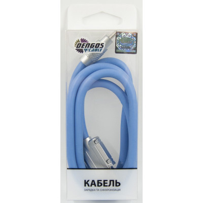 Дата кабель USB 2.0 AM to Type-C 1.0m blue Dengos (PLS-TC-NS-BLUE) Вінниця - фото 2
