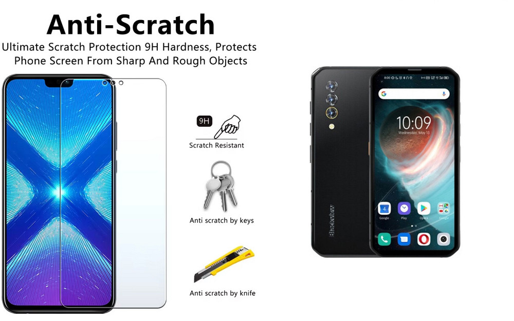 Захисне скло NeoGlass для Blackview BL6000 Pro – надпрозоре та стійке Київ - фото 1