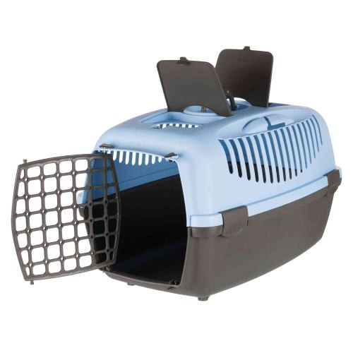 Контейнер-переноска Trixie для собак и кошек Capri 3 весом до 12 кг синяя пластик размер S 40x38x61 см Киев - изображение 2